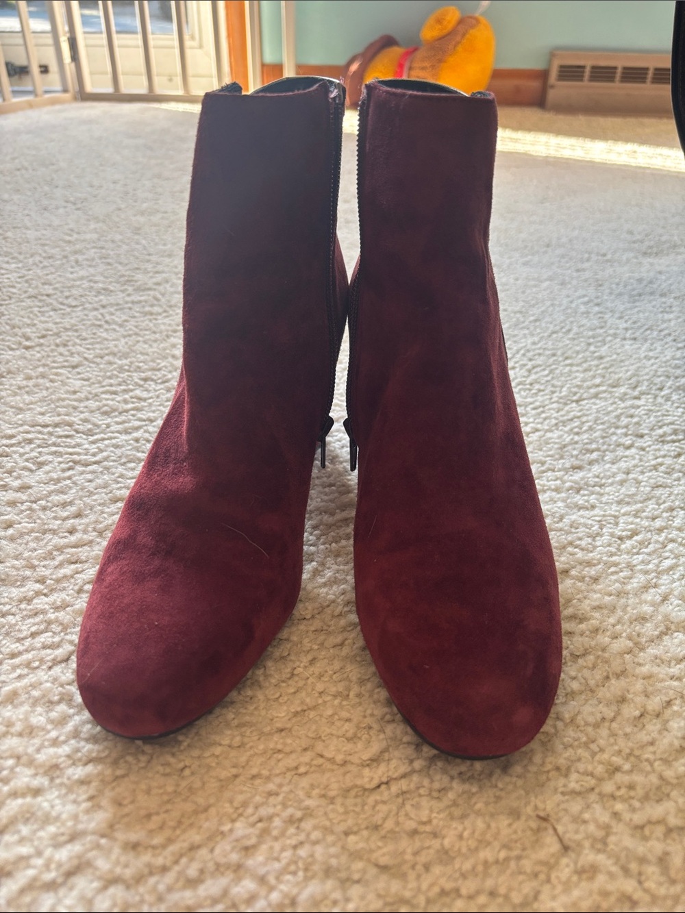 Modcloth Women’s Burgundy Suede Ankle Boots